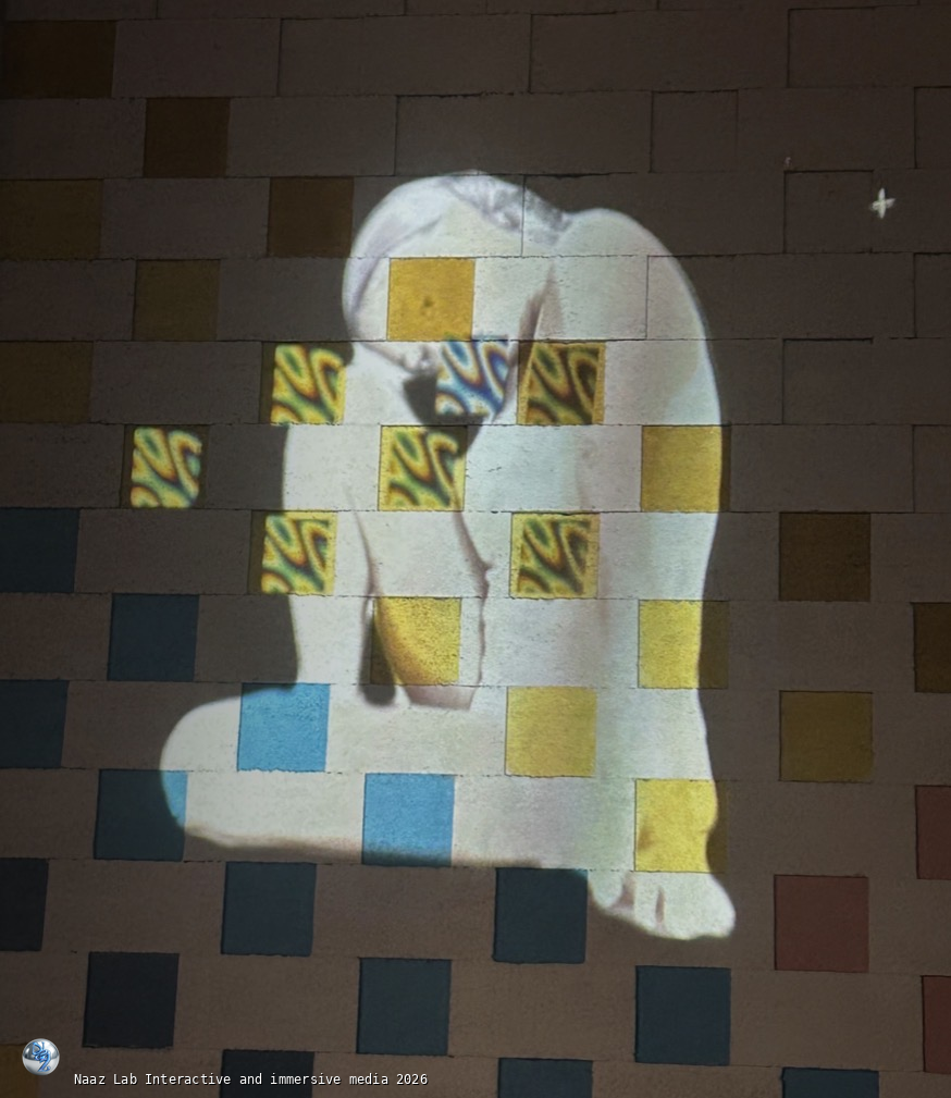 Projection mapped figure