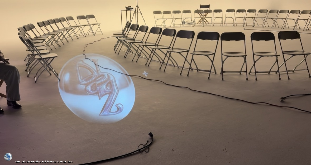 Projection mapped floor