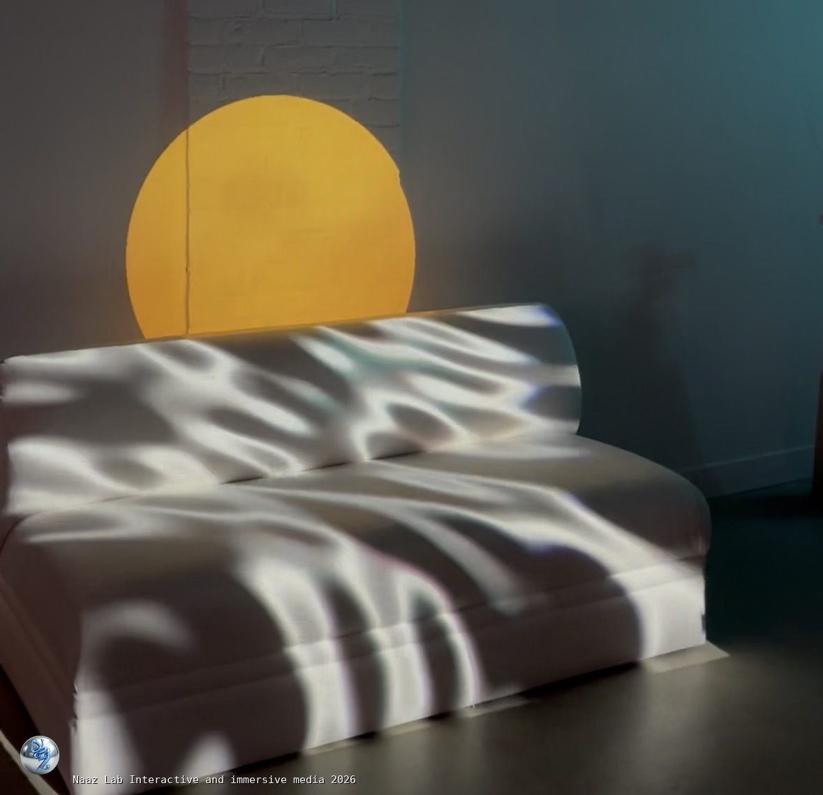 Projection mapped couch